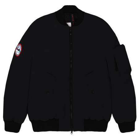 Мужская куртка BOMBER из натурального гусиного пуха Черный