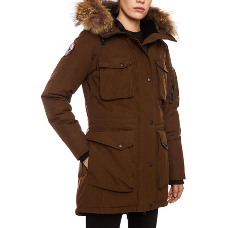 Универсальная повседневная женская парка UMI. Цвет: Какао